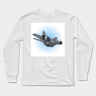 Cartoon military cargo plane Long Sleeve T-Shirt